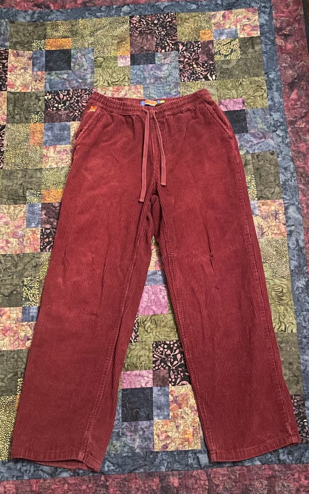 Empyre Corduroy Relaxed Fit Skater Pants Burgundy