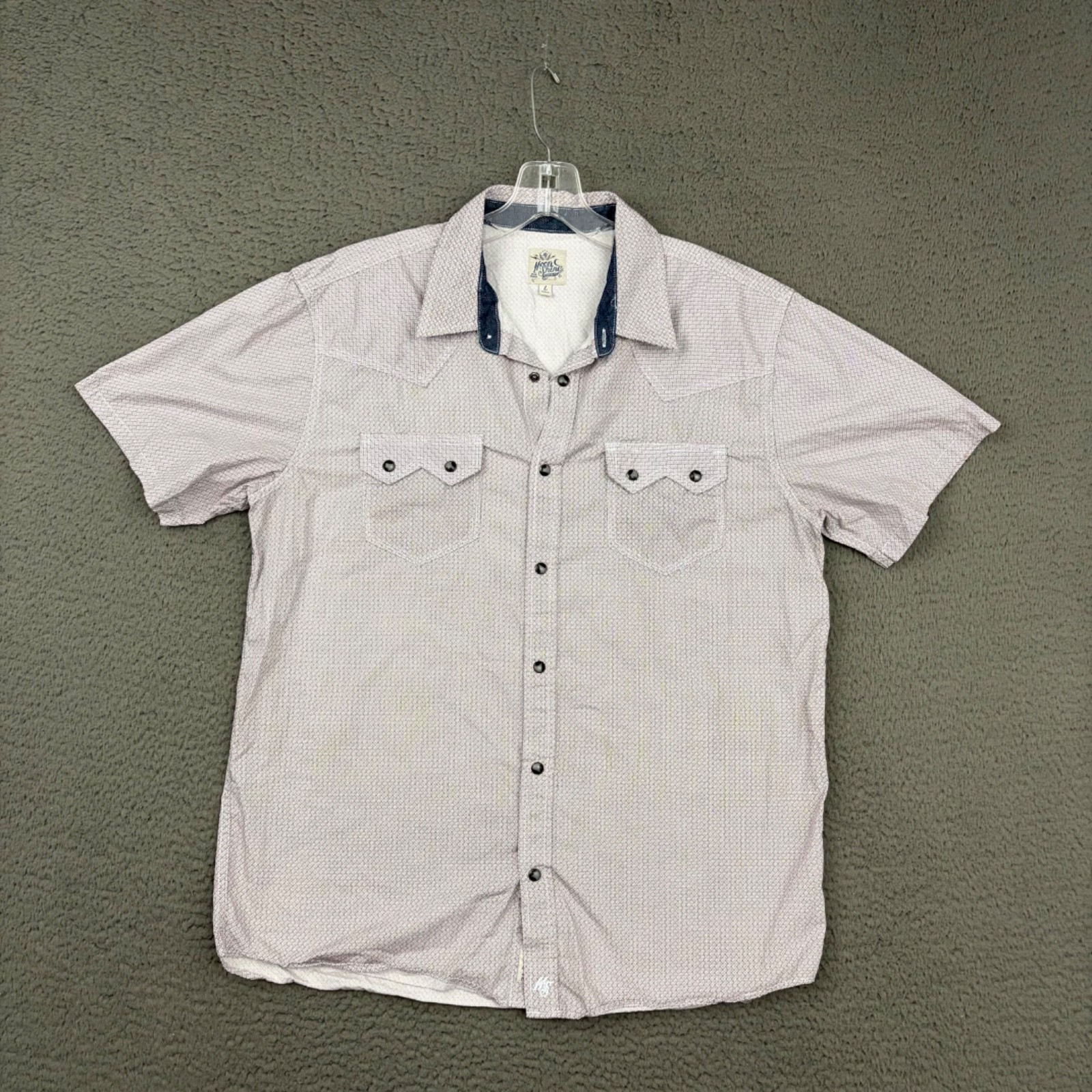 Moon Shine Spirit Shirt Mens Large Multicolor Geometric Pearl Snap Western Rodeo