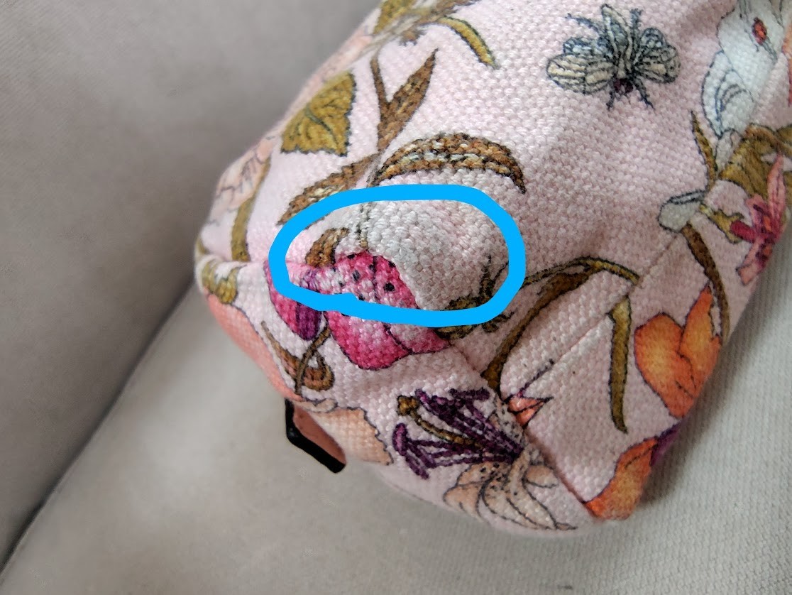 GUCCI Pouch Purse Ophidia GG Flora Pink Canvas Authentic T441