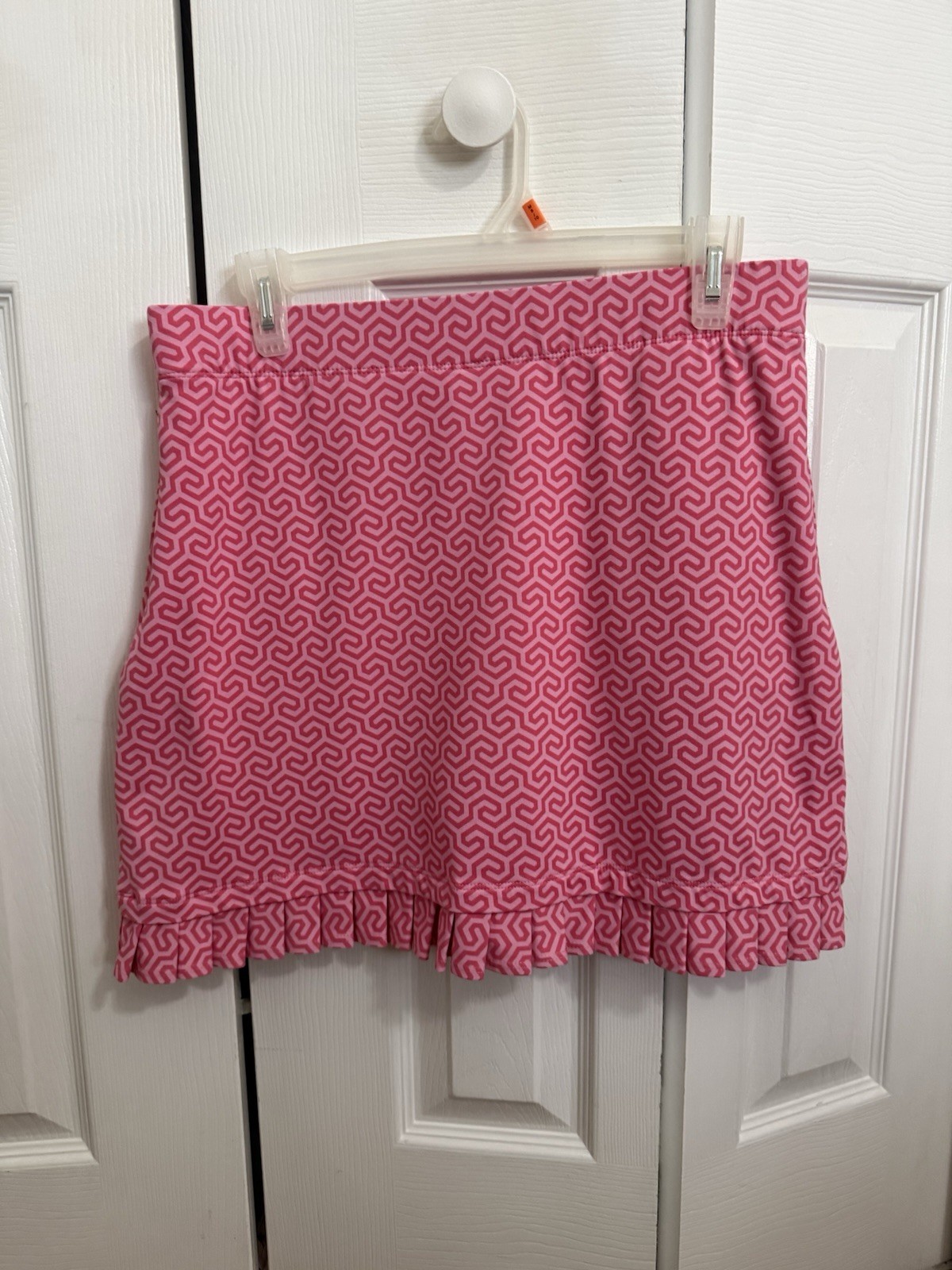 J McLaughlin Pink Golf/pickleball Skort -Catalina Cloth – Stretch- Ruffle Hem-M