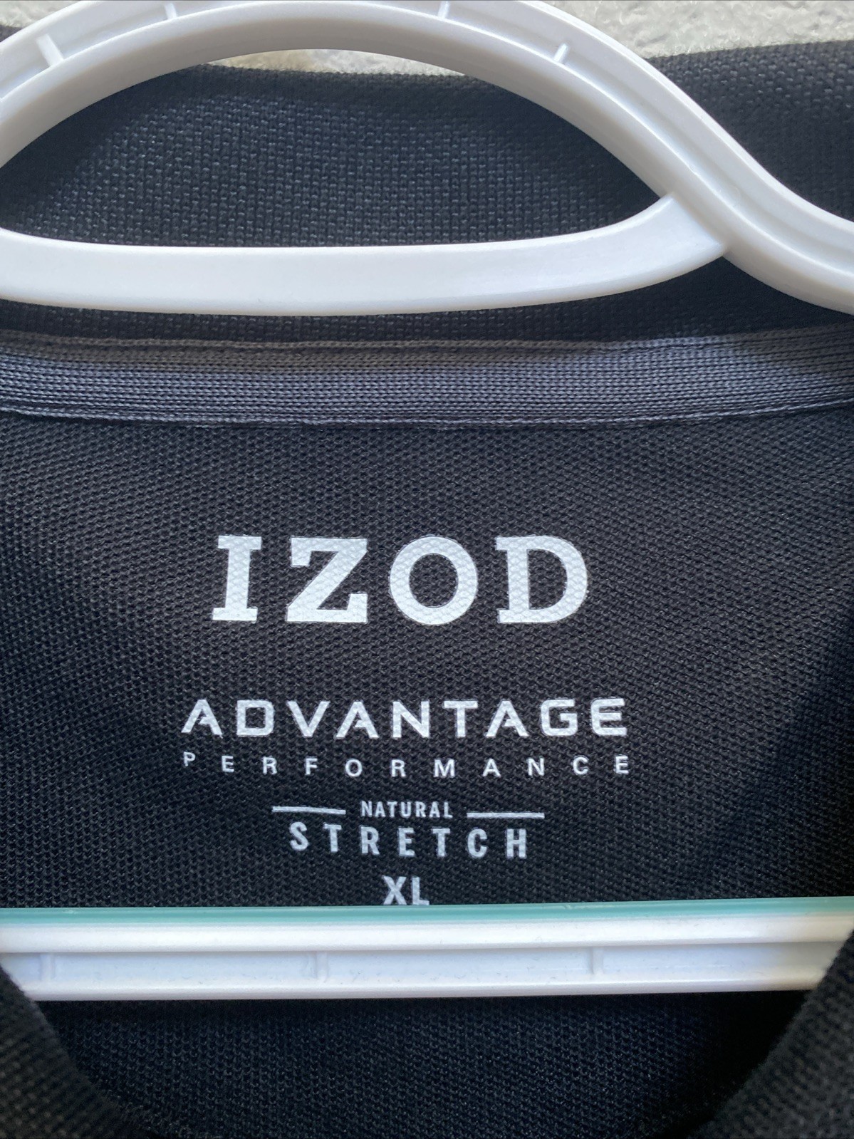IZOD Men’s Advantage Performance Short Sleeve Polo XL Black NWT $50