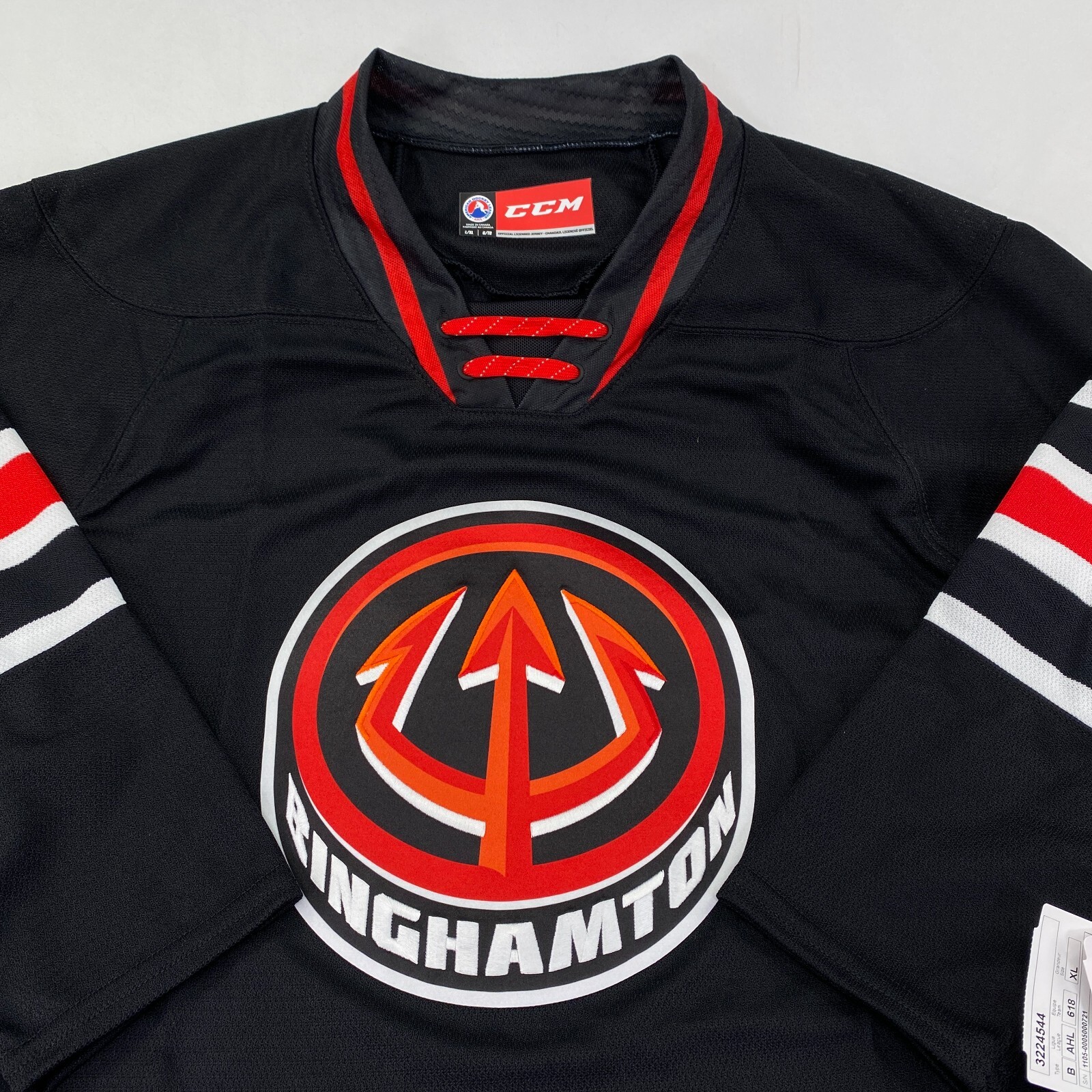 YOUTH HOCKEY JERSEY CCM BINGHAMTON DEVILS YOUTH X-LARGE NEW AHL NHL NJ DEVILS