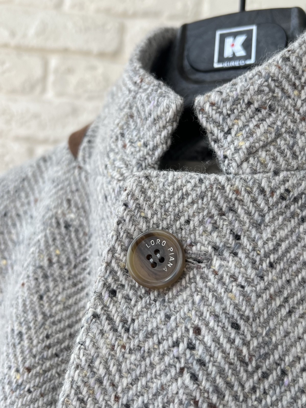 Loro Piana Martingala Cashmere Storm System Knit Gray Coat Jacket Men’s 50
