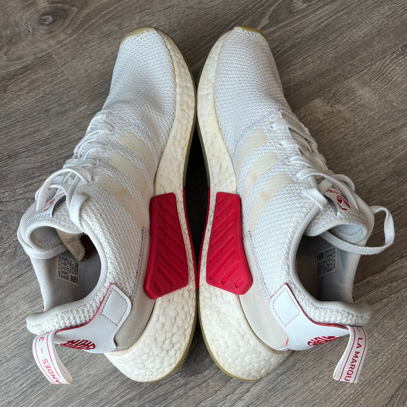 Adidas NMD R2 Boost Chinese New Year White Red Sneaker Mens 12.5 UK 12 EU 47 1/3