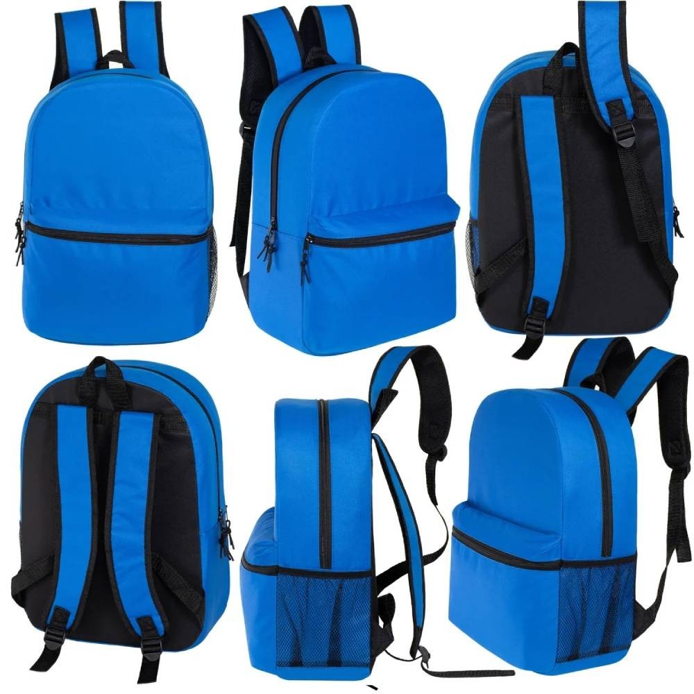 24 Pack Kids Backpacks Bulk 15″ School Bookbags Wholesale Bags 6 Assorted Colors