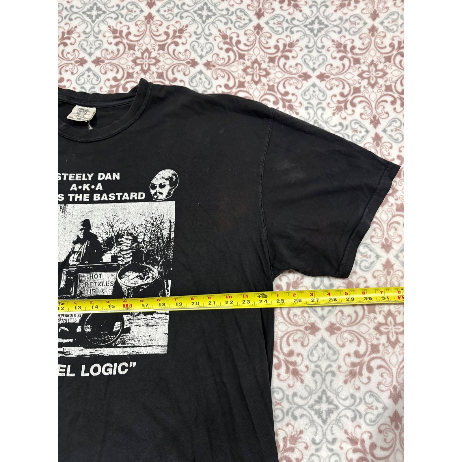 Steely Dan Pretzel Logic Comfort Colors Graphic T-Shirt Black Mens 2XL 2440