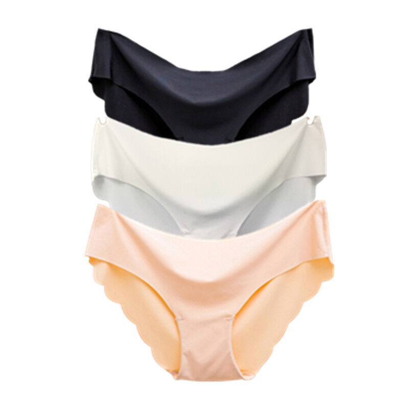 3 Pack Women Soft Underpants Seamless Lingerie Briefs Hipster Underwear Panties