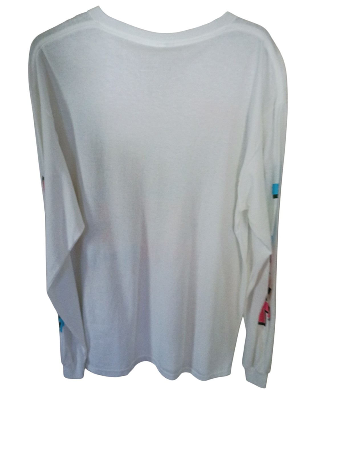 Nintendo Mario Kart Kanji White Long Sleeve Graphic T-Shirt Large NWT