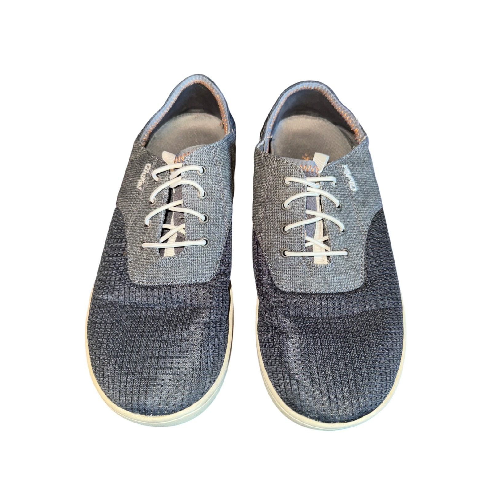 OluKai Nohea Moku Men’s Shoes Grey Textile Slip On Sneakers US M7 EUR 40