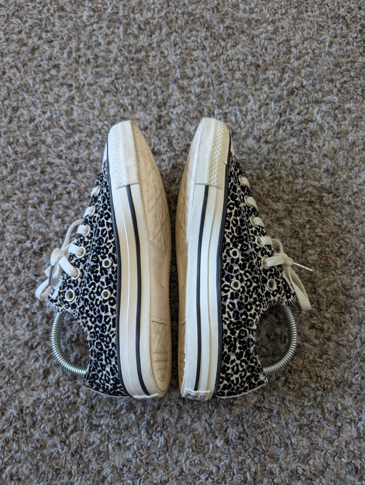 Converse CTAS Sneaker Low Ox Unisex Snow Leopard Flocked Canvas Men 5 Women 7