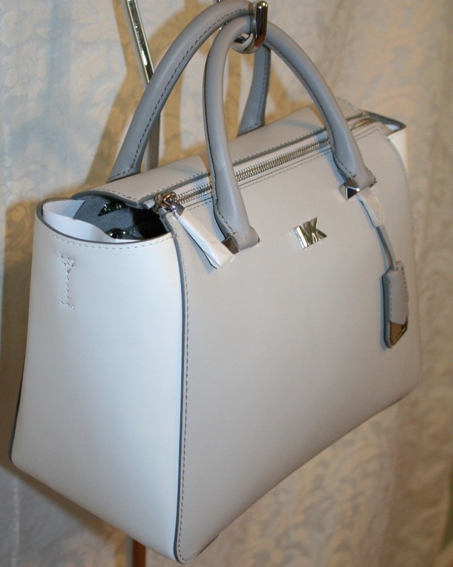 MICHAEL KORS NOLITA MEDIUM SATCHEL ALU/OPT/PGRY LEATHER 30S8SY5S6T