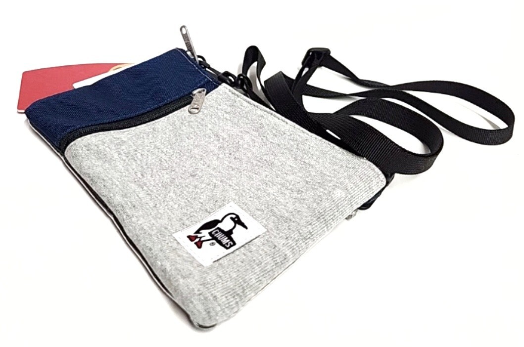 Chums Phone Case Shoulder Bag iPhone 12 Gray Basic Navy Dirt Water Repellant NWT