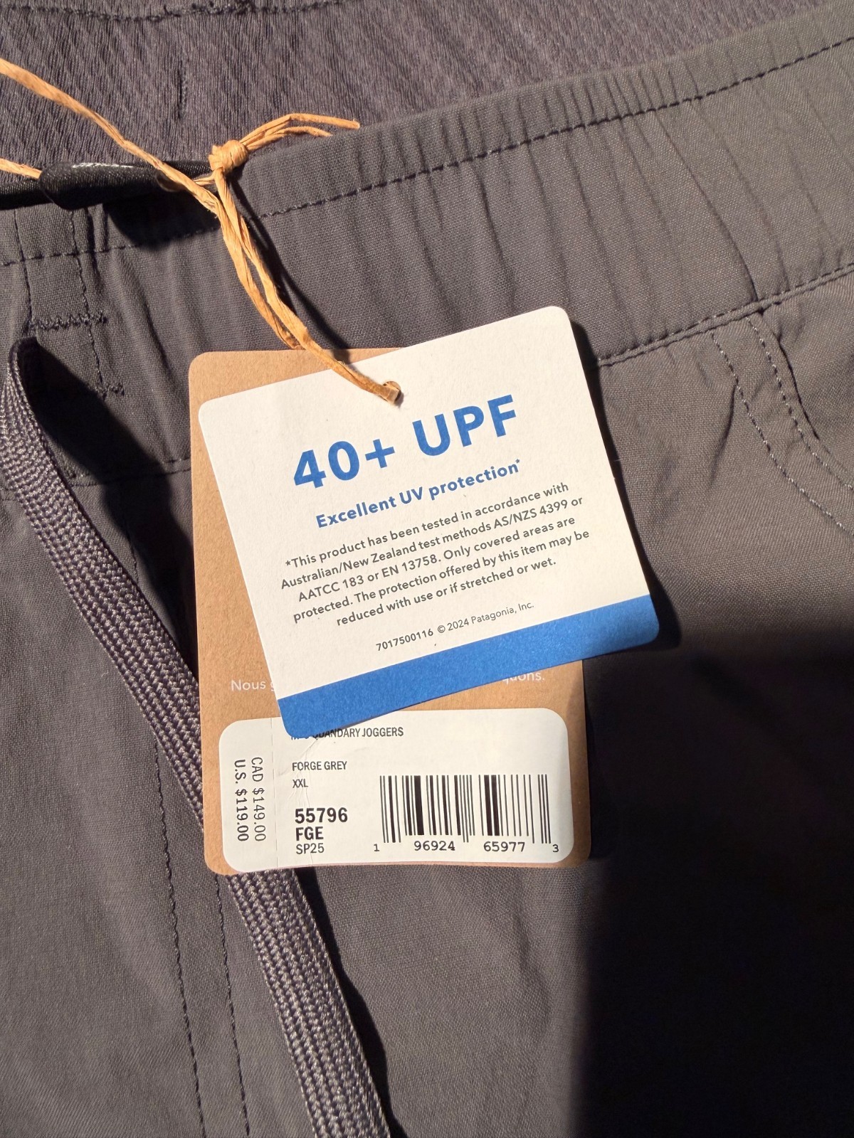 Patagonia – Quandary Forge Grey 40+ UPF Jogger Pants Mens, Different Sizes
