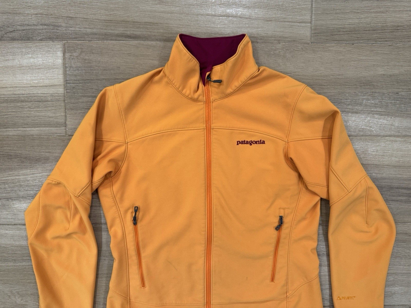 Patagonia Women’s Adze Softshell Jacket MEDIUM Orange Full Zip Outdoor *SEE PICS