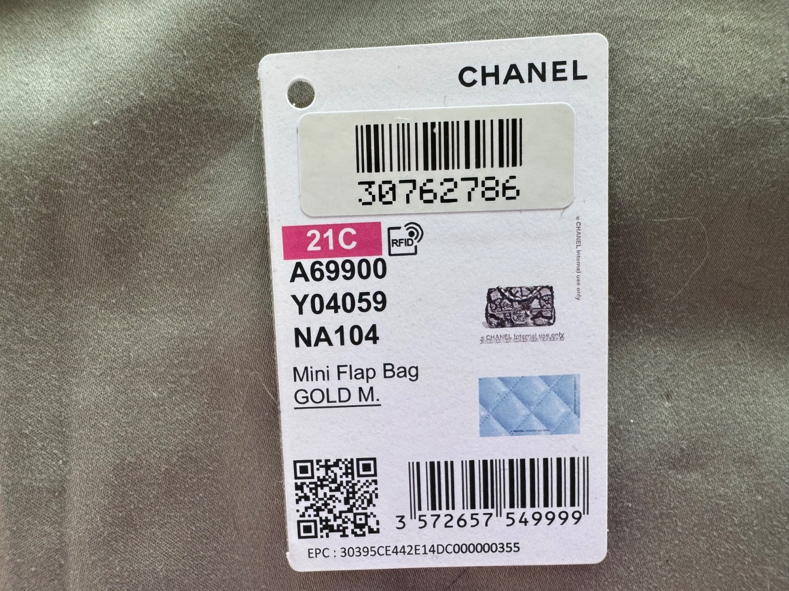 Chanel Classic mini Rectangular turquoise blue Caviar Gold Hw Bag