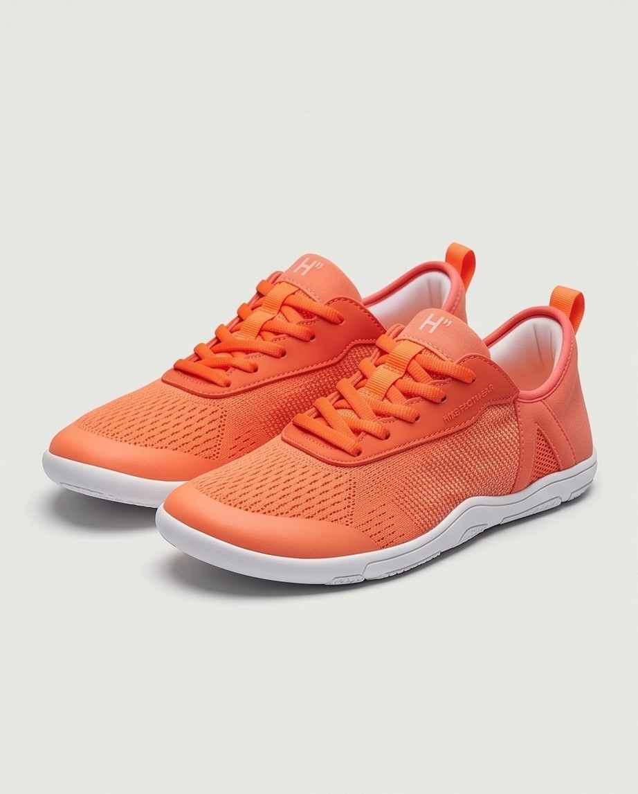 Hike Footwear HF Stride Orange Barefoot Sneaker Unisex womens Sz 9-9.5 EU 40