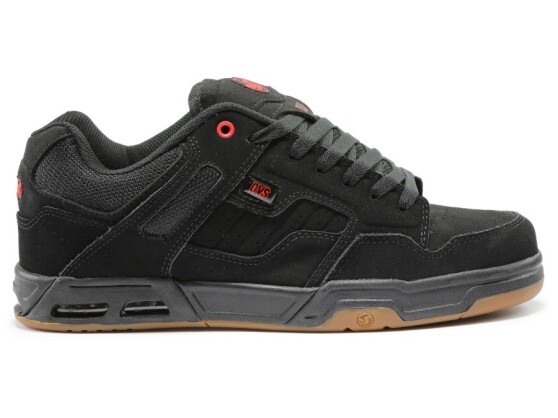 Mens DVS Enduro Heir Skateboarding Shoes NIB Black Red Gum Nubuck