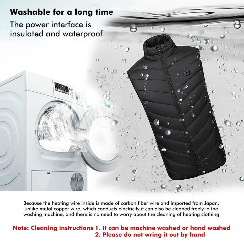 USB Motorcycle Heating Jacket Thermal Men Women’s Warm Vest Winter Self heated