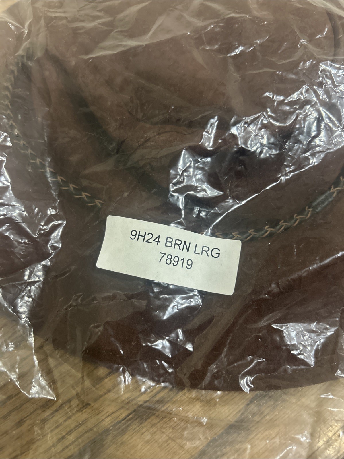Kakadu Australian Made Genuine Kangaroo Leather Outback Hat Sz Large Brown NEW