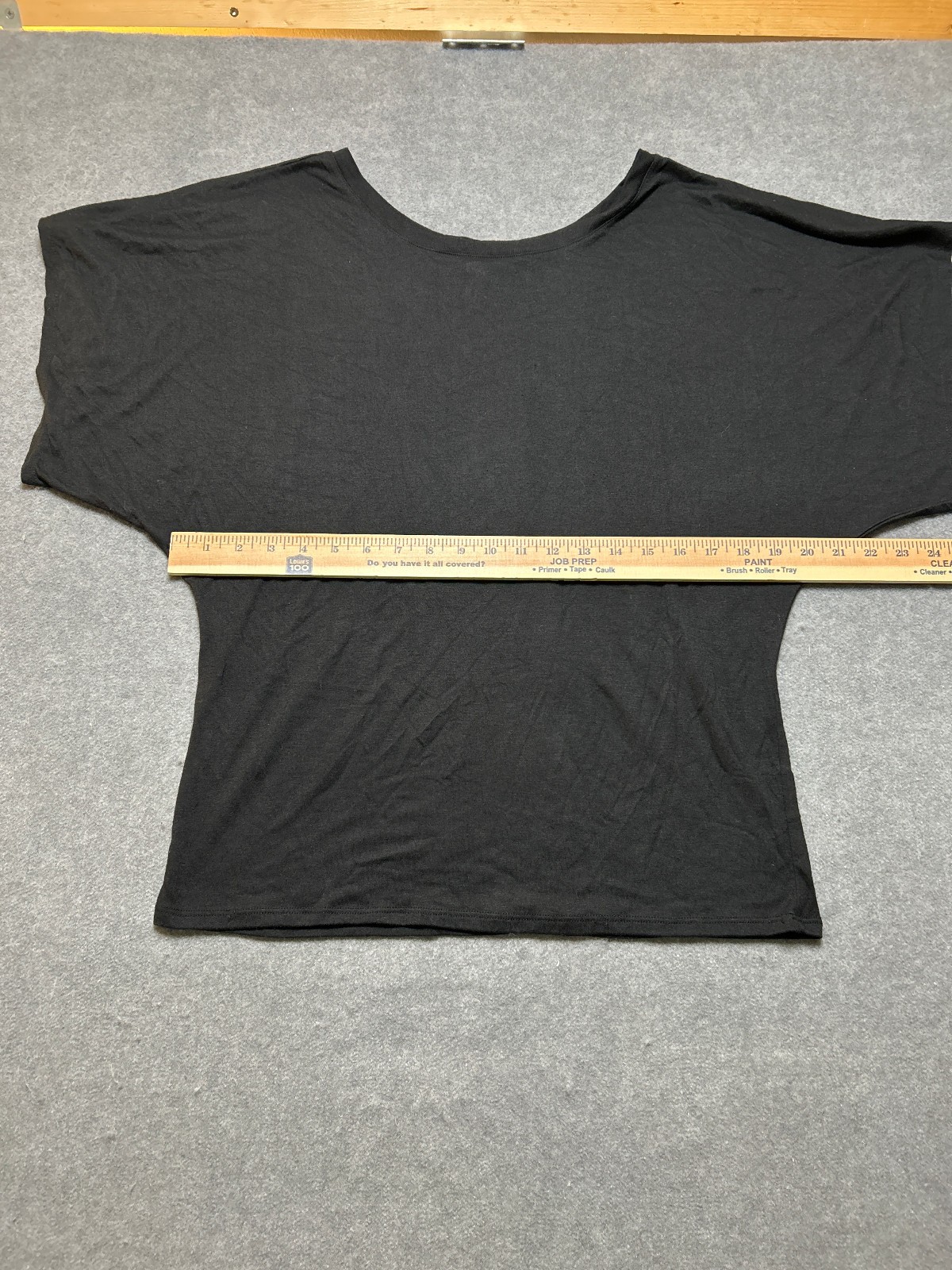 Bella Canvas Womens XL Black Dolman Sleeve Top Batwing Short Sleeve Casual
