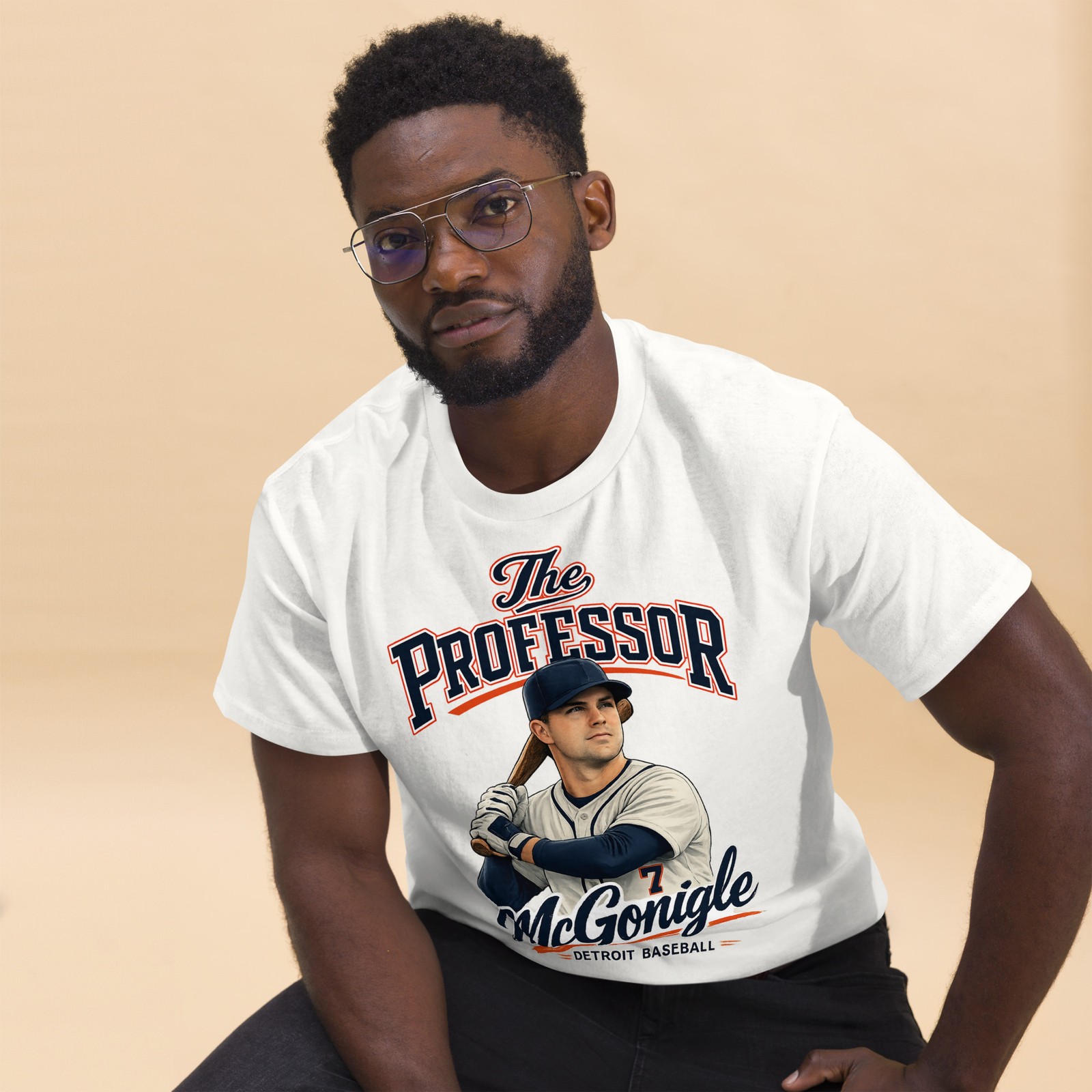 Kevin McGonigle Shirt #7 The Professor Detroit Baseball Rookie T Shirt Tigers