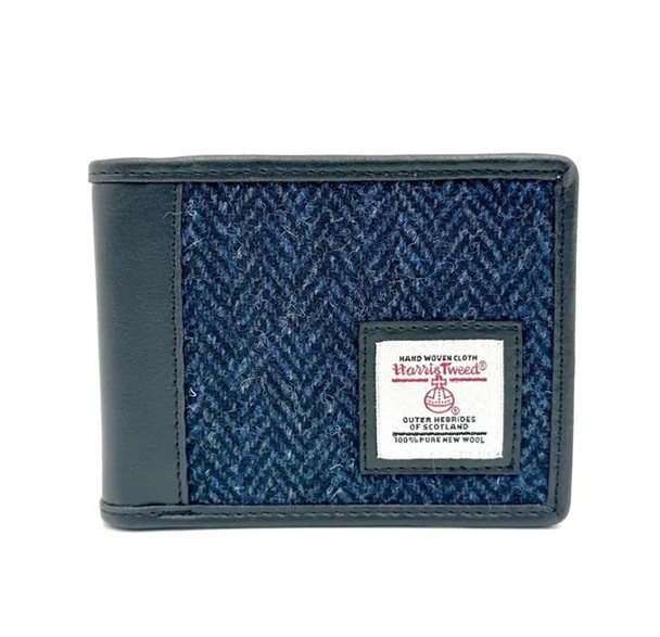 Maccessori Harris Tweed & Vegan Leather Bi-fold Wallet for Men and Women