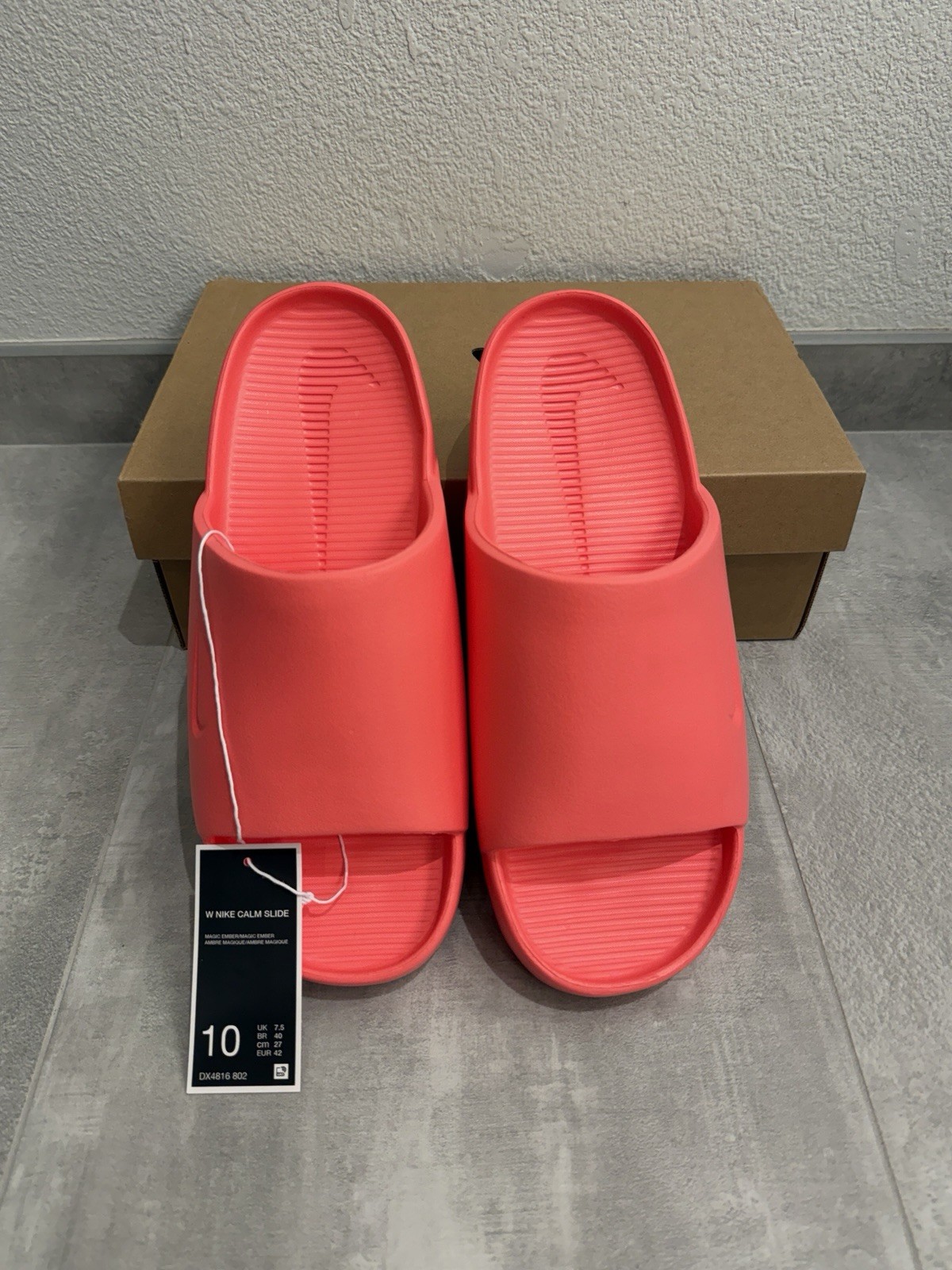 Nike Calm Slide Sandals Magic Ember Slip-On Women’s US 10