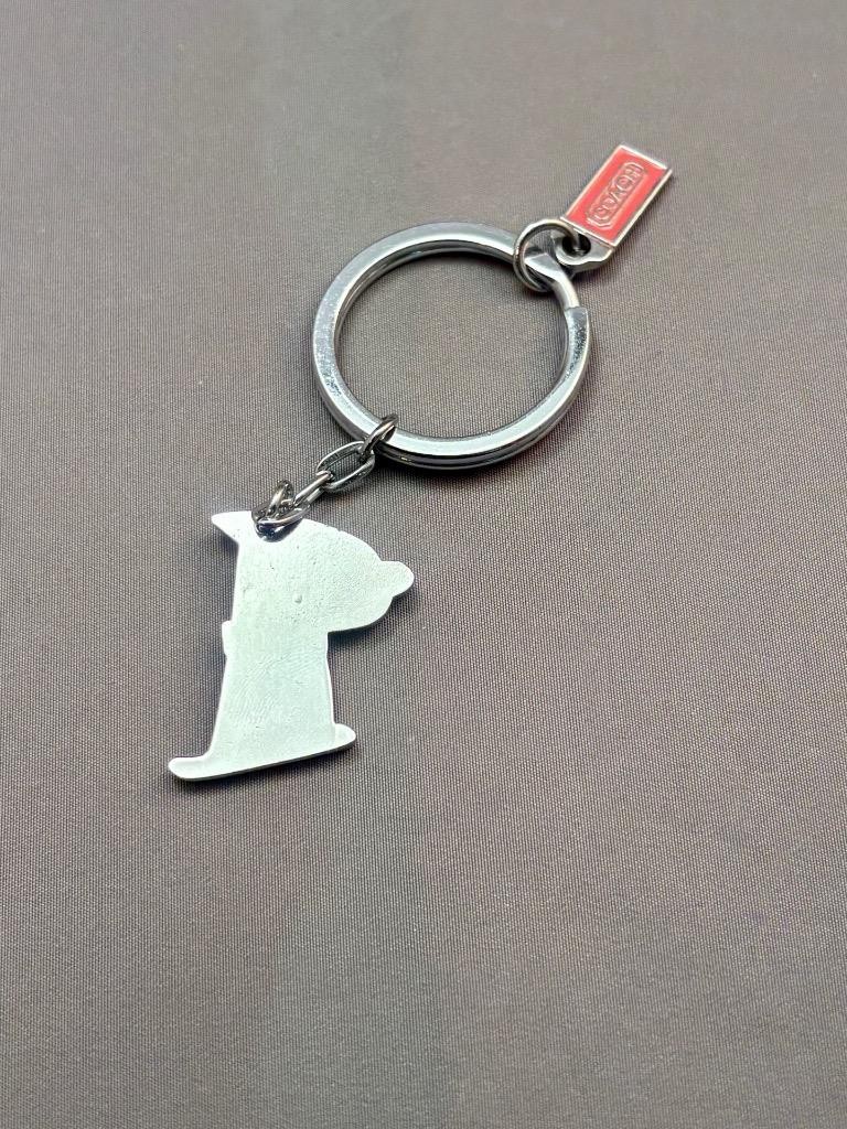 Coach White Dog Jack Russell Keychain Pendant Fob