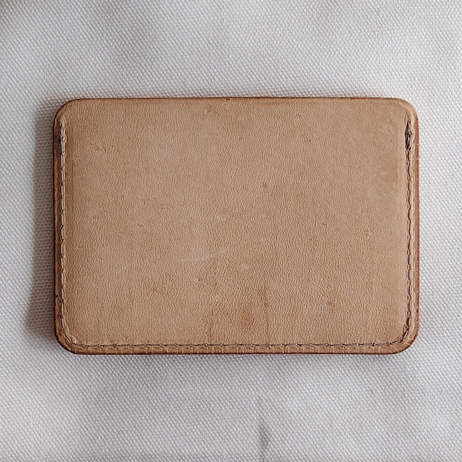 handmade natural veg tan real leather card holder 3 pocket