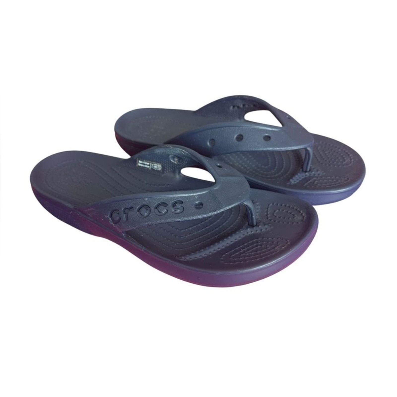 Crocs Sandals Baya II Flip Flop Slip On Mens 7 Women 9 Navy Blue