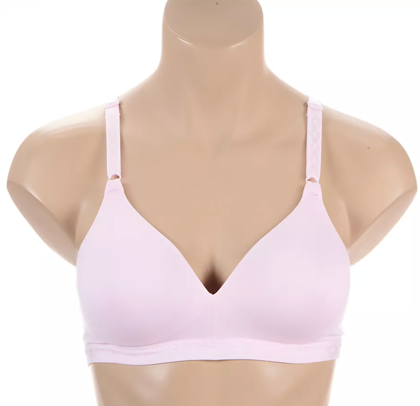 NWT Warners Cloud 9 Super Soft Comfort Bra Pale Pink 1269 Wireless Lightly Lined
