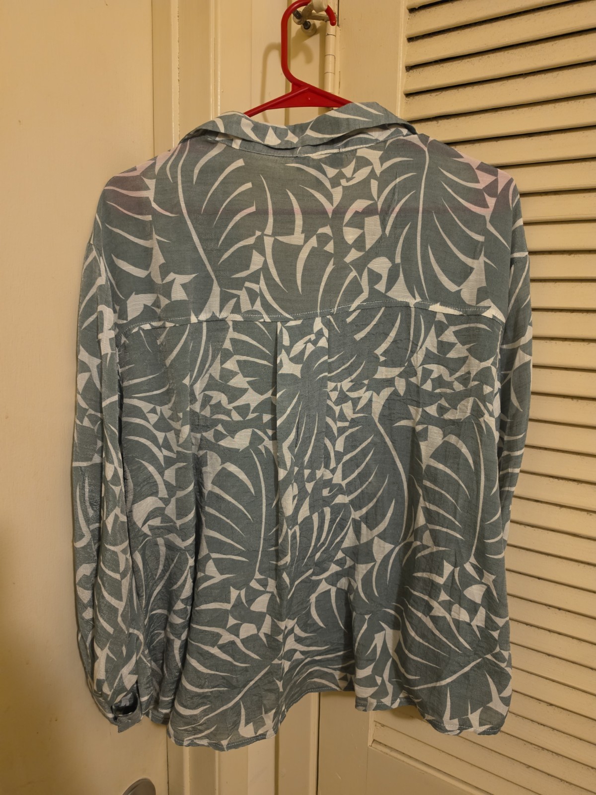 A.U.W Button Up Womens Green Shirt Floral
