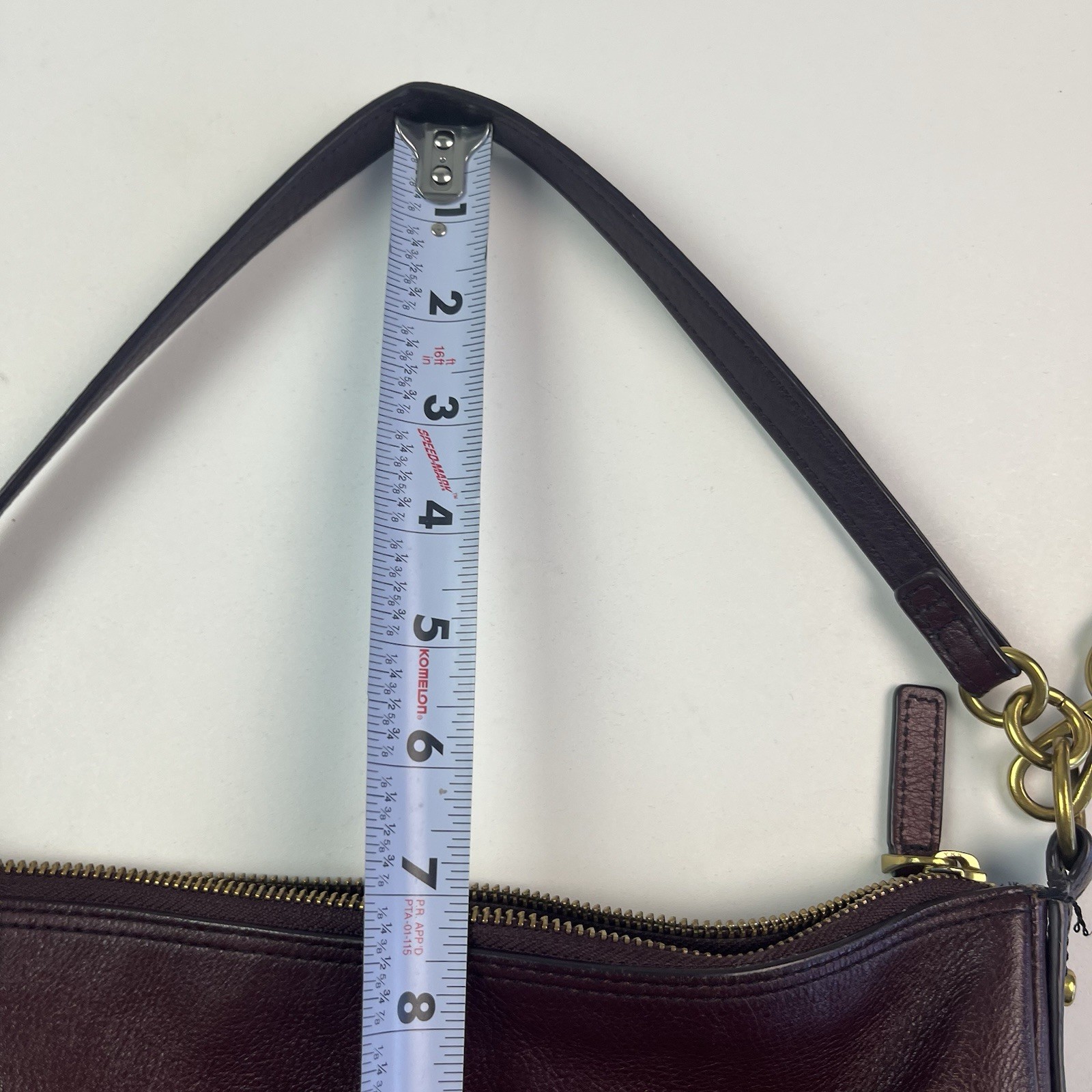 Fossil Jolie Leather Hobo Bag Burgundy Oxblood Crossbody Classic Preppy Purse