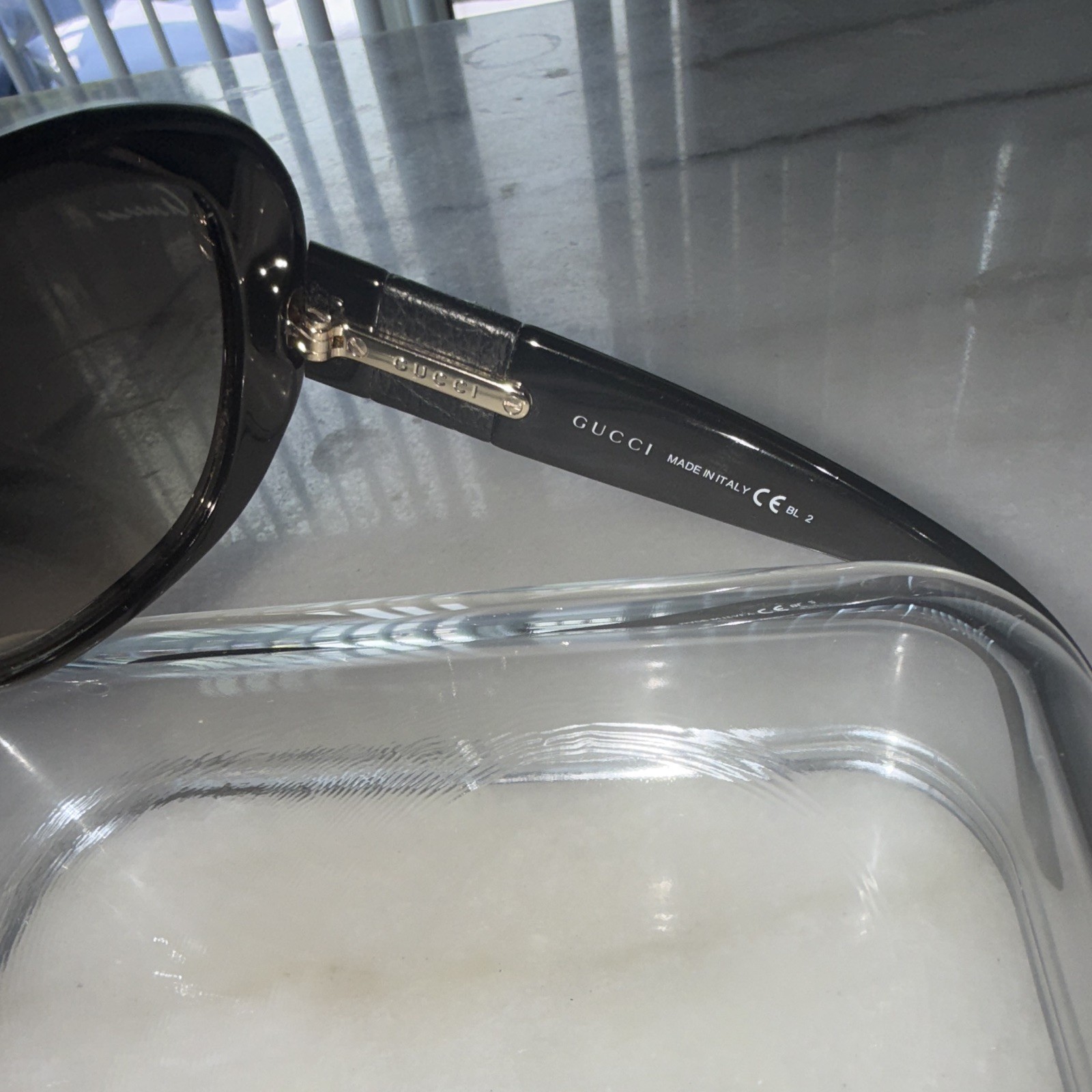 Gucci GG 3490/S Women’s Oversized Cat Eye Sunglasses Black Gray Gradient UV400