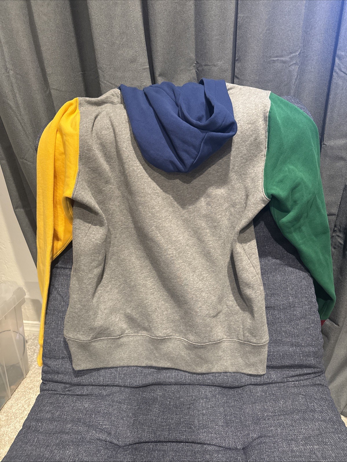 POLO RALPH LAUREN RL FLEECE COLOR BLOCKED HOODIE MULTICOLOR MENS SIZE XL NOTES