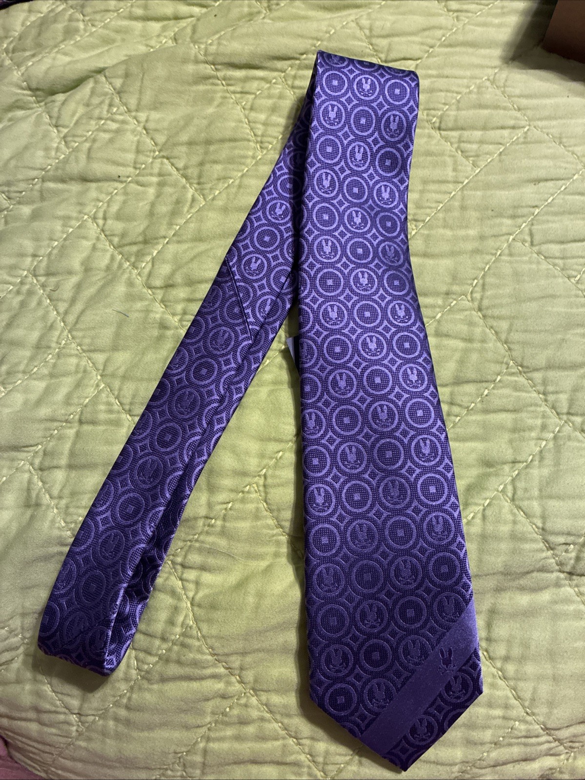 Psycho Bunny Men’s Tie Logo All Over Print 58×3.25