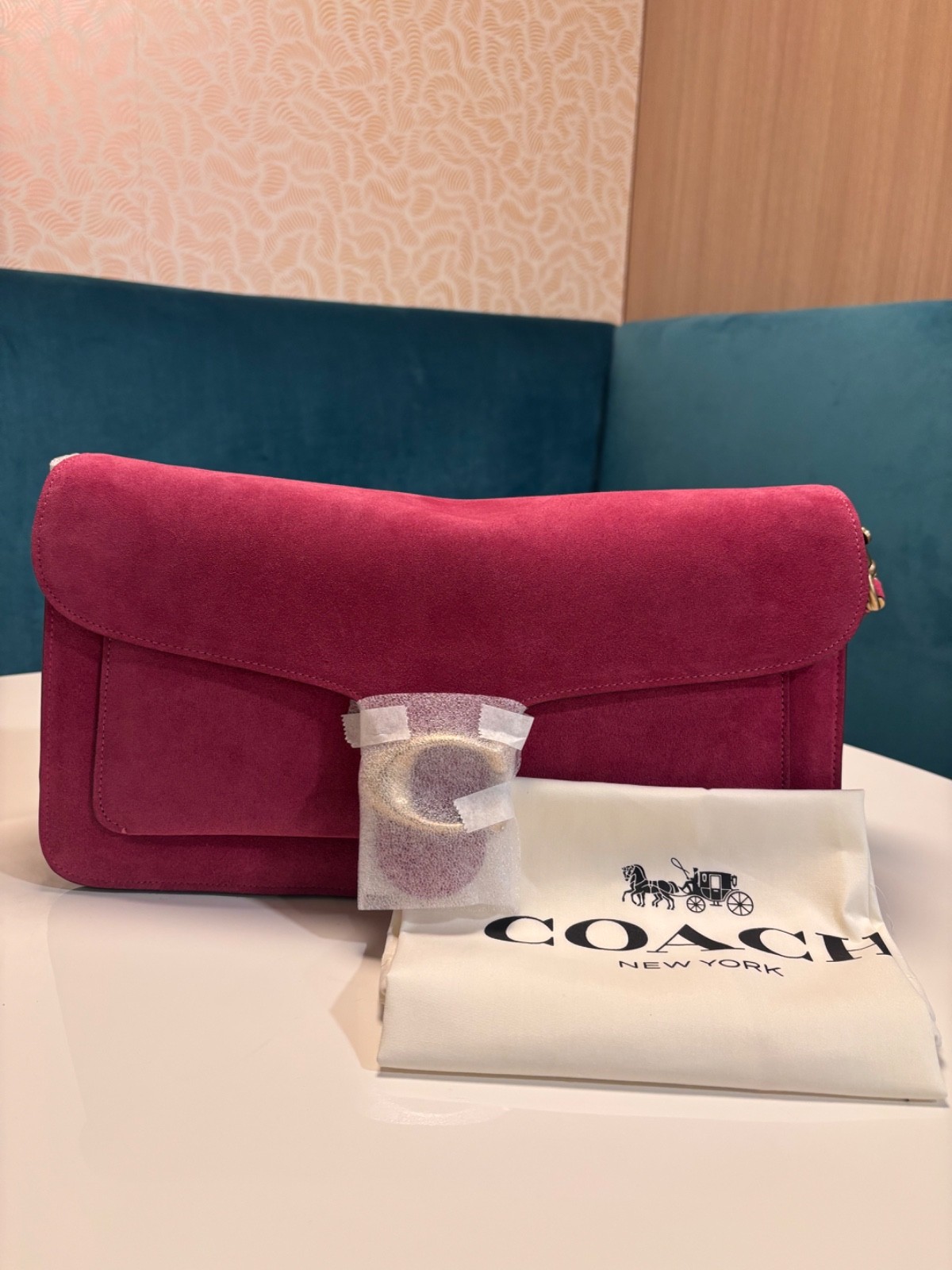Coach tabby 36 dark fushia