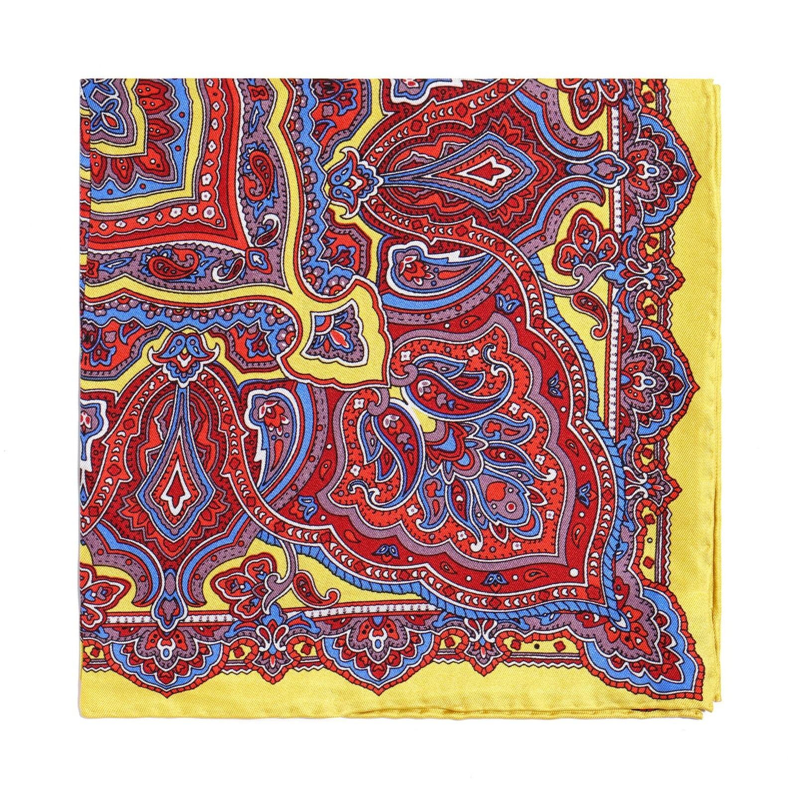 Men’s Silk Handkerchief Paisley Dot Pocket Square Suit Handkerchief 33cm 13in