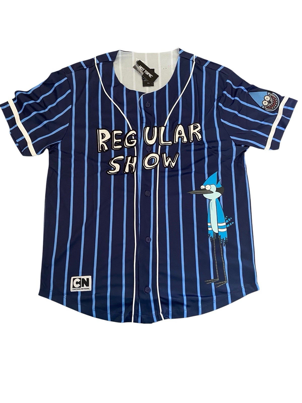 Cartoon Network Regular Show Mordecai Baseball Jersey Size 2X
