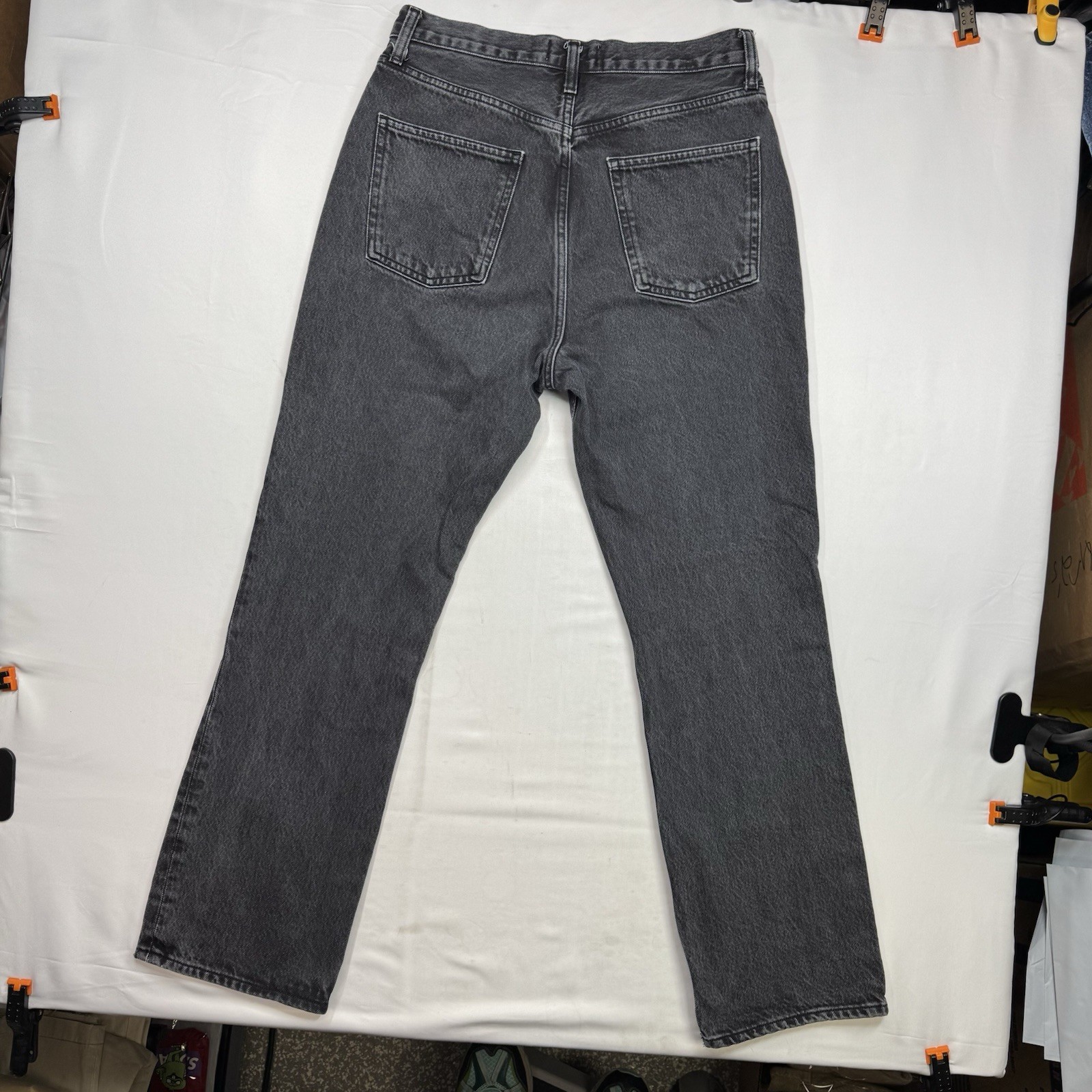 AGOLDE 90’s High Rise Straight Black Button Zip Fly Jeans Actual Fit 29×29 inchs