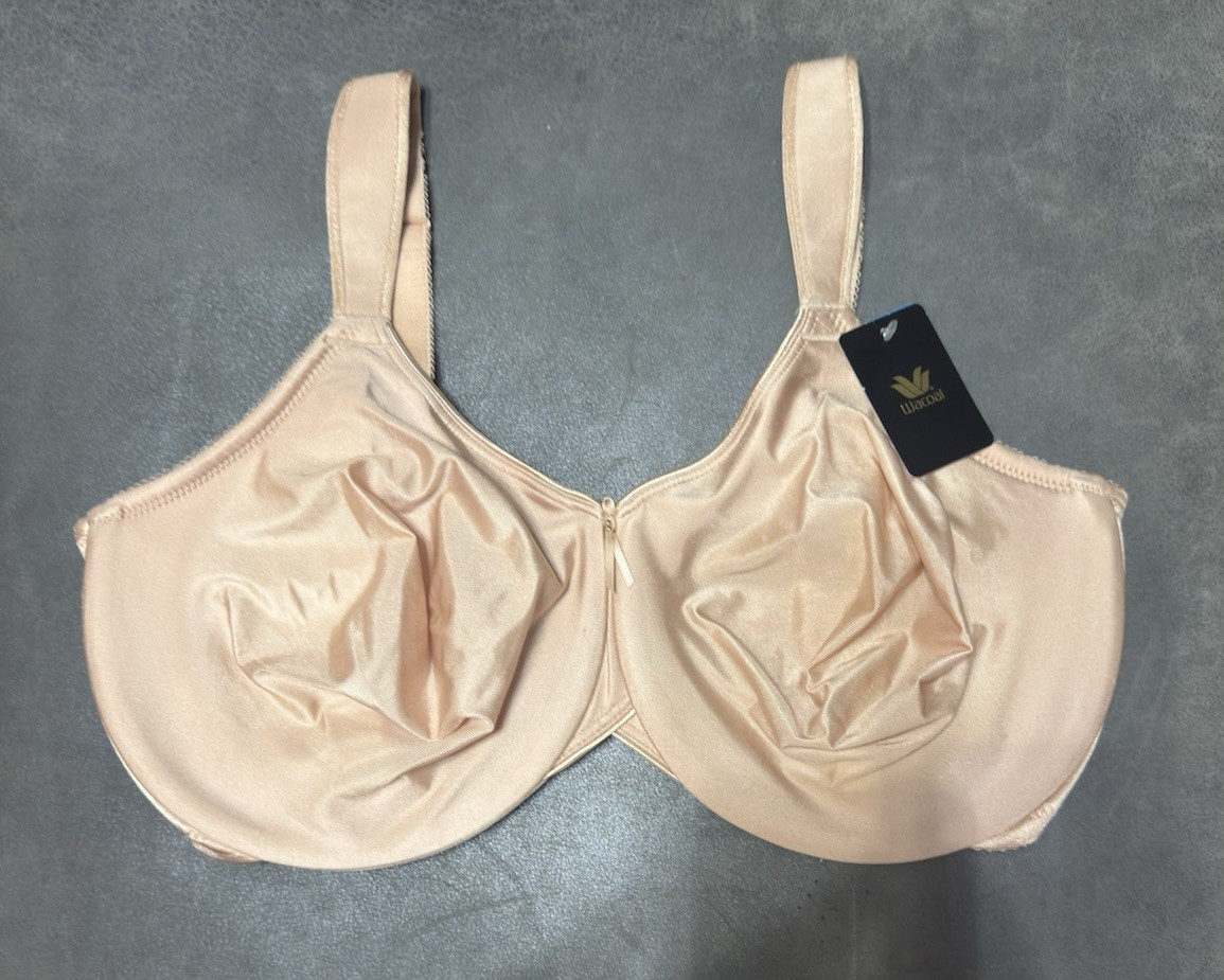 New With Tags Wacoal Bodysuede 85185 Full Coverage Underwire Bra Nude Beige