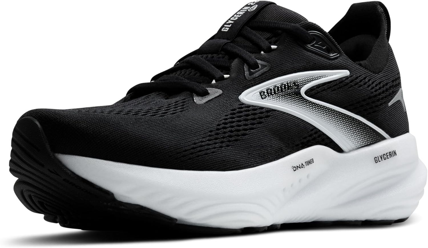 Brooks Women’s Glycerin 22 Neutral Running Shoe, Color: Black/Grey/White