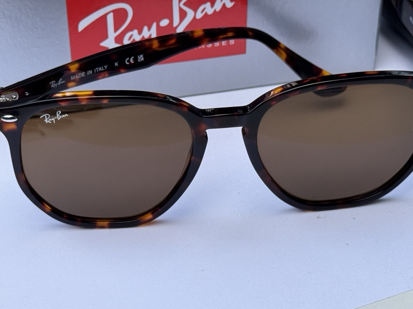 NEW Ray-Ban RB4306 710/73 Polished Light Havana/B-15 Brown Sunglasses 54mm