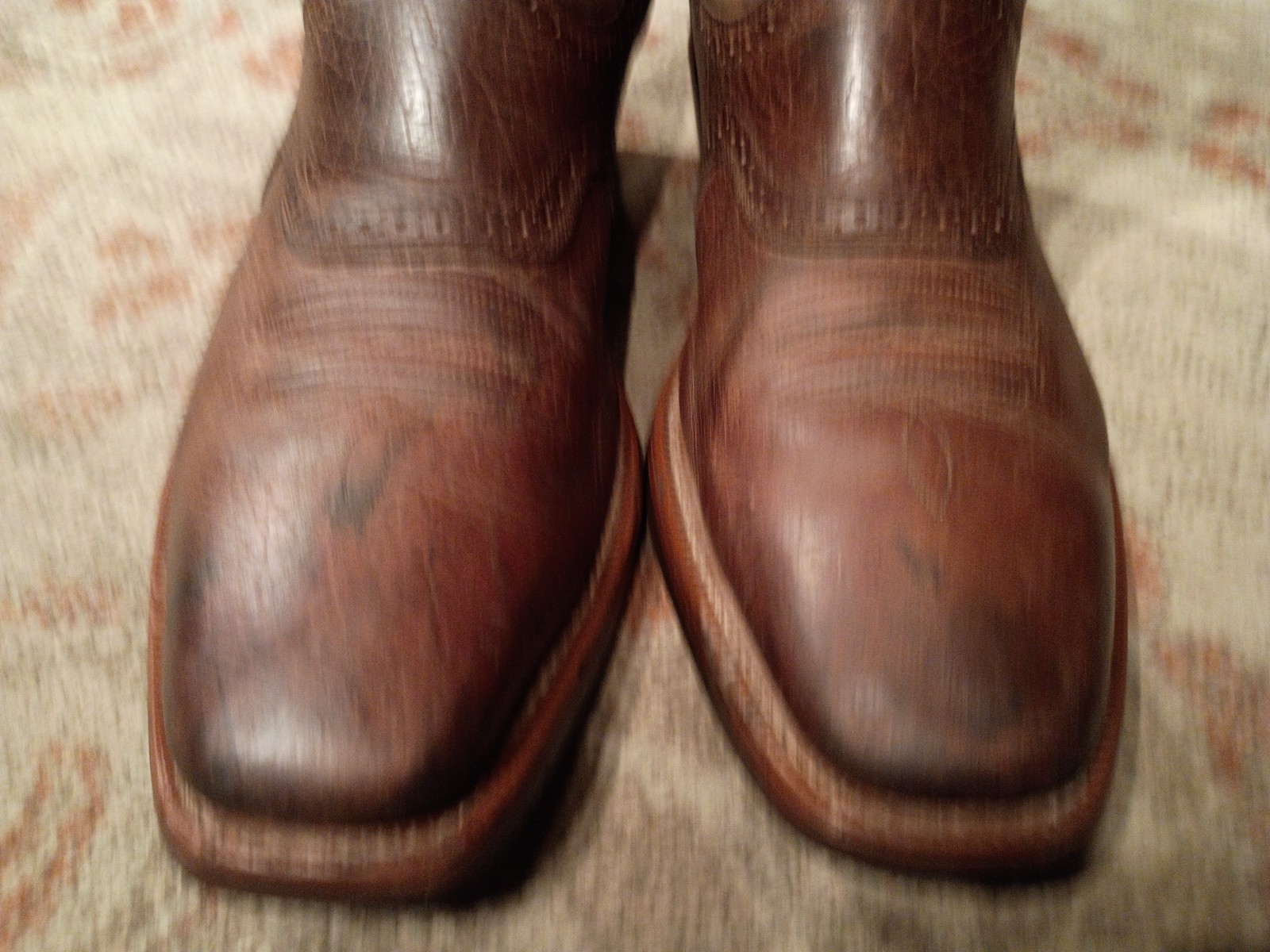 ARIAT ROUGHSTOCK BROWN BULLHIDE LEATHER SQUARE TOE COWBOY BOOTS #34828 MEN’S 13D