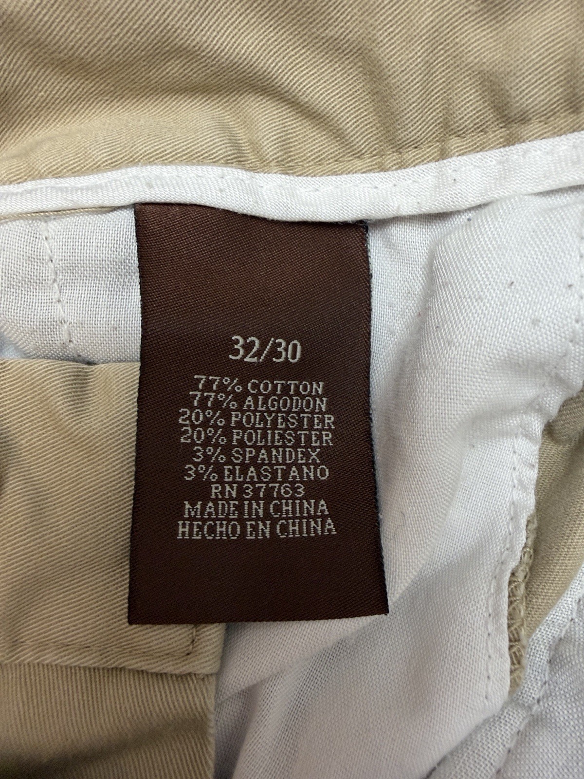 Perry Ellis Men’s Khaki Chinos Pants Tan Casual Workwear Slacks Size 32/30