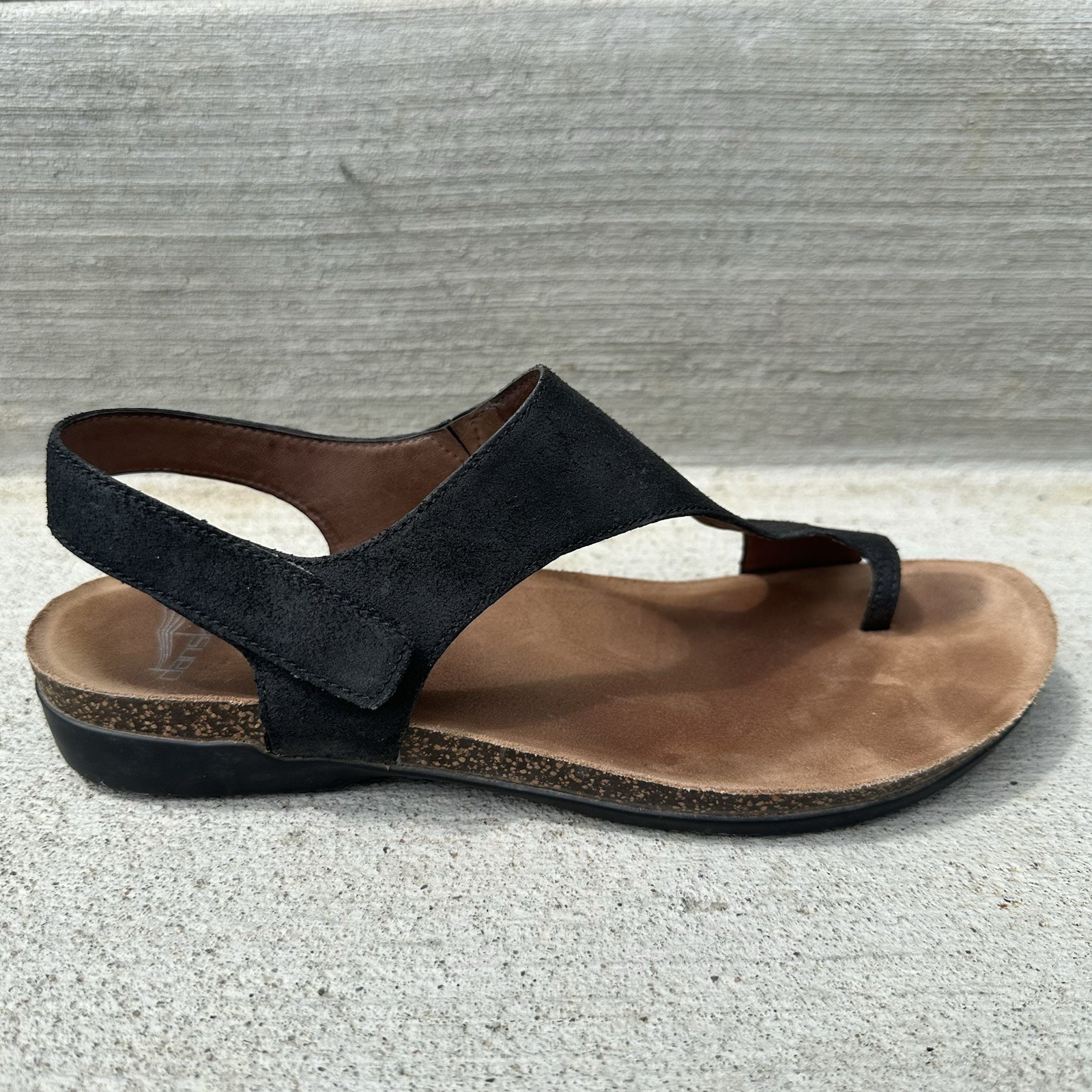 Dansko Reece Full Grain Suede Leather Sandals 6024180200 Black Size 41 / 9.5-10
