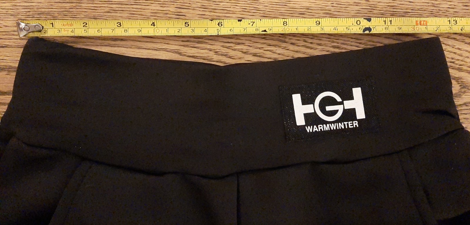Black Straight Fleece Lined Leggings With 2 Front Pockets, UK Ladies Size- Small
