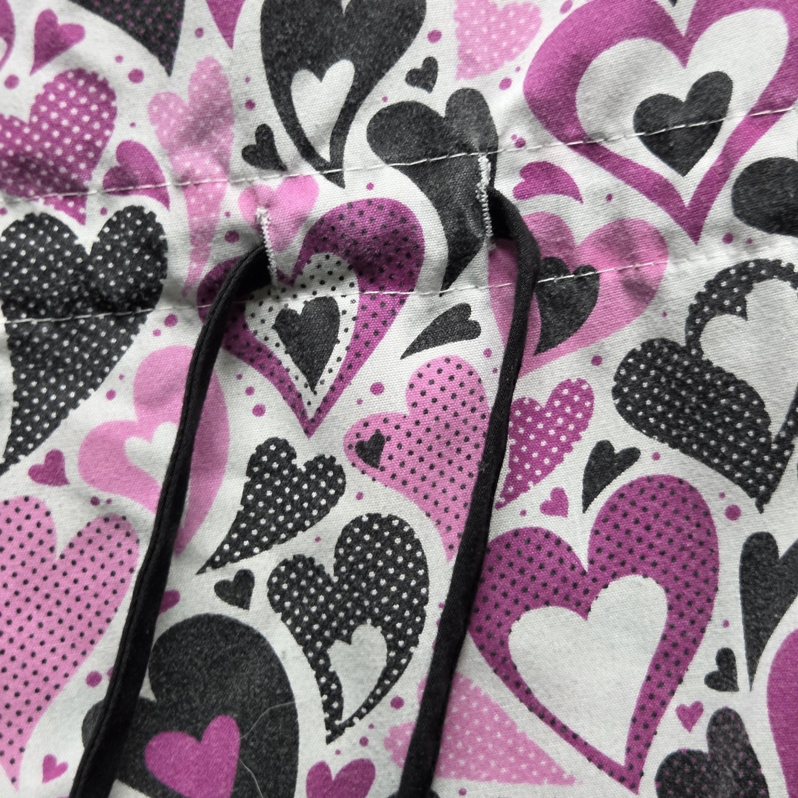 Divine Scrubs By JDM Uniforms Blouse Womens S Pink V Neck Short Sleeve Heart Top