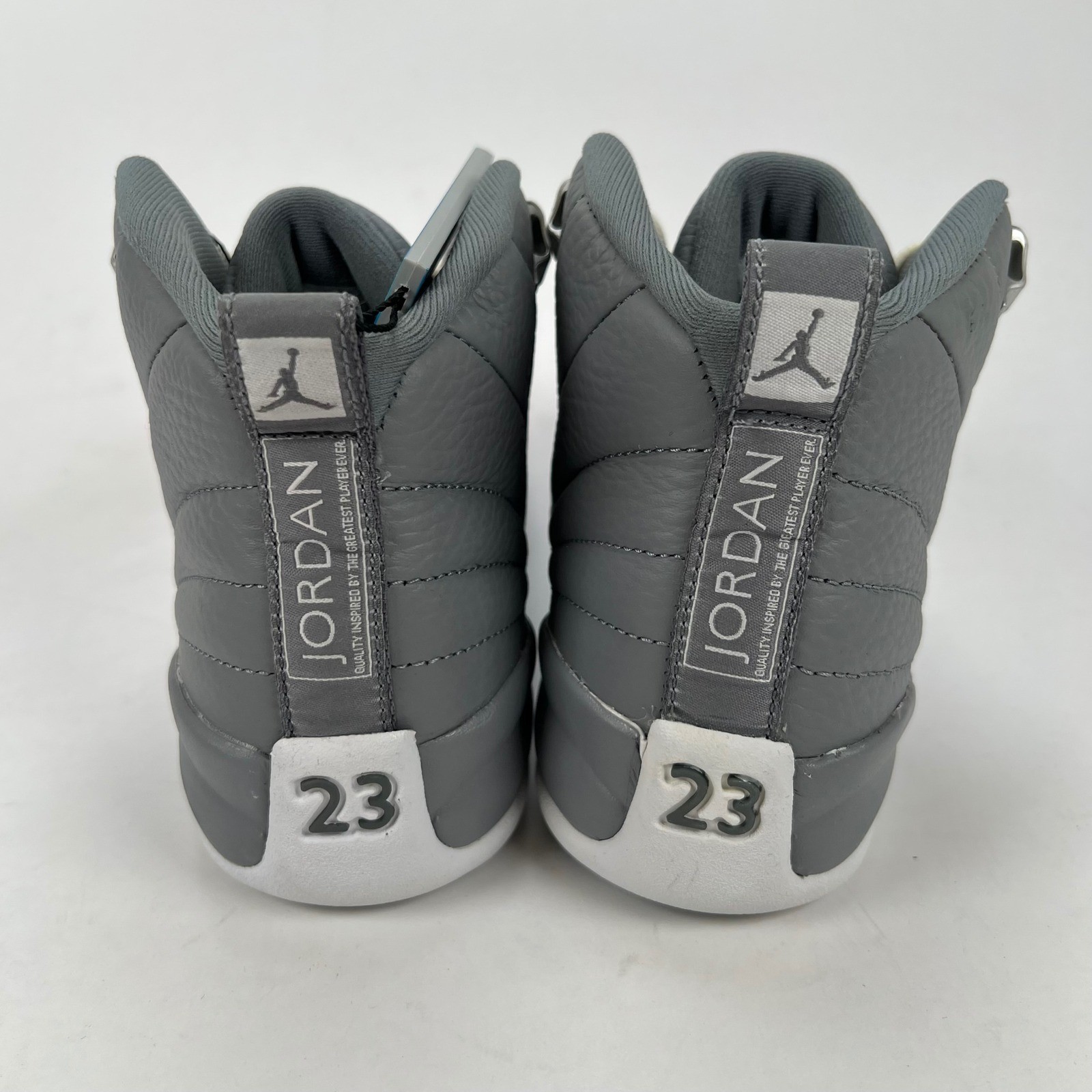 Jordan 12 Retro GS Stealth Grey White 153265-015 Mens 5Y Kids Sneakers