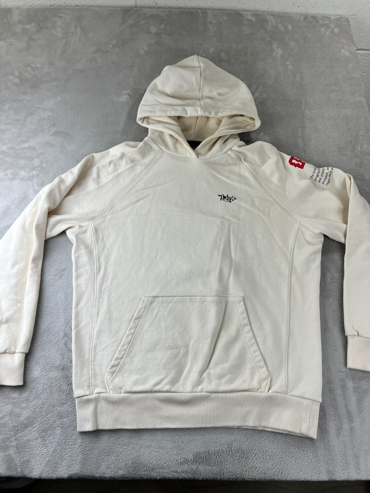 TEMPUS STUDIO Sweatsuit Jogger Set Size MEDIUM Beige Heavyweight Hoodie + Pant